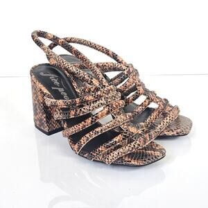 Free People‎ Colette Cinched Heel Python Snakeskin Size 36.5 Sandal